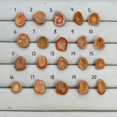Orange Agate Druzy Geode Slices – Perfect for Ring Making Meena Design