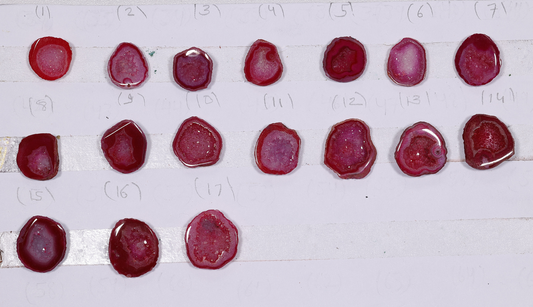 Geode Rings stone by Selection 10-20 mm Red For Making Rings My Store
