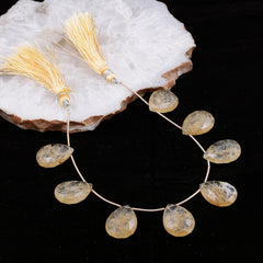 Polished blue drop-shaped beads for handmade jewelry