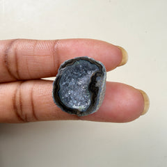 Black Druzy Geode Slice 20–25mm for Rings | Natural Agate Stone | Jewelry Making Wholesale Meena Design
