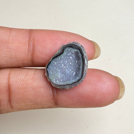 Natural Black Druzy Geode Slice 20–25mm | International Wholesale Gemstone Meena Design