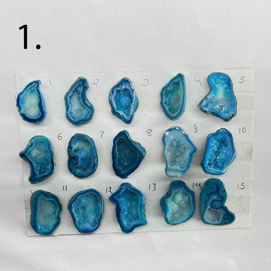 Geode Pendant stone by Selection 15 - 25 MM Aqua My Store