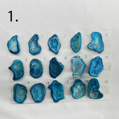 Geode Pendant stone by Selection 15 - 25 MM Aqua My Store