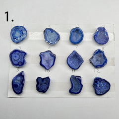 Geode Rings stone by Selection 20-30 MM Blue My Store