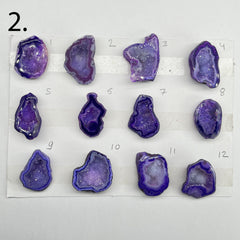 Geode Pendant stone by Selection 20-30 MM Purple My Store