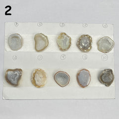 Geode Pendant stone by Selection 25 - 35 MM gray My Store