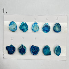 Geode Pendant stone by Selection 25 - 35MM Aqua My Store