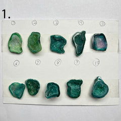 Geode Pendant stone by Selection 25 - 35 MM Green My Store