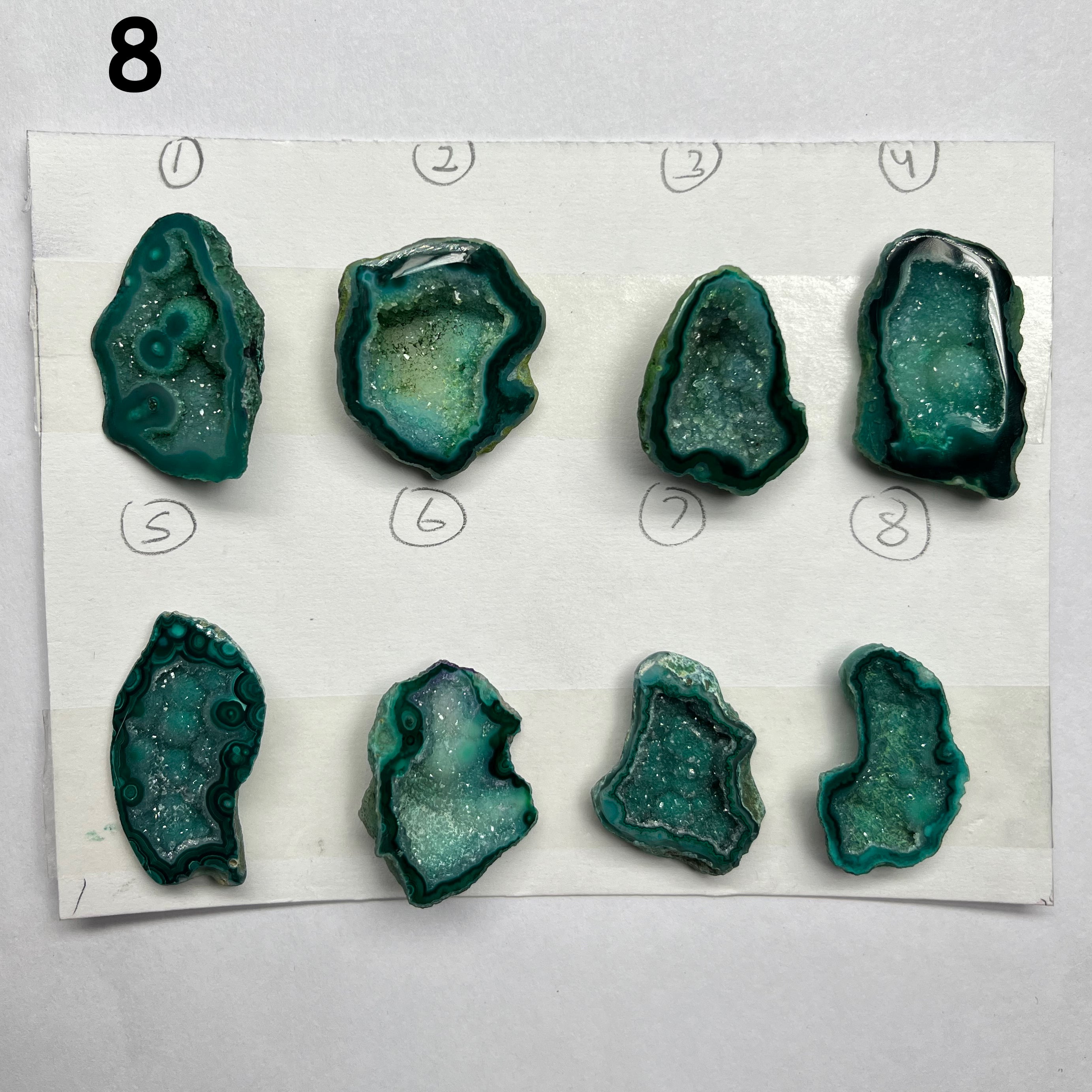 Geode Pendant stone by Selection 30 - 40 mm green My Store
