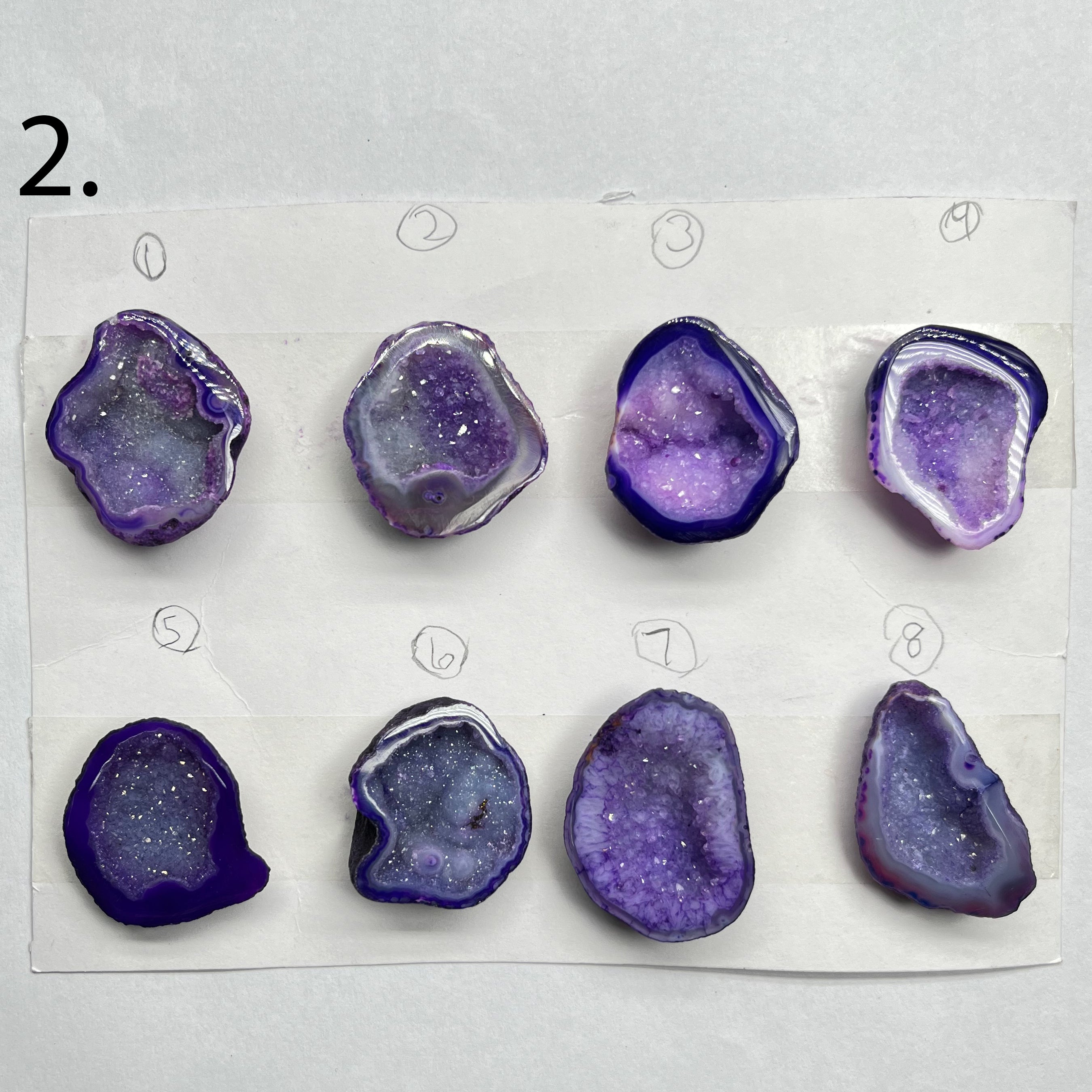 Geode Pendant stone by Selection 25 - 35 MM Purple My Store
