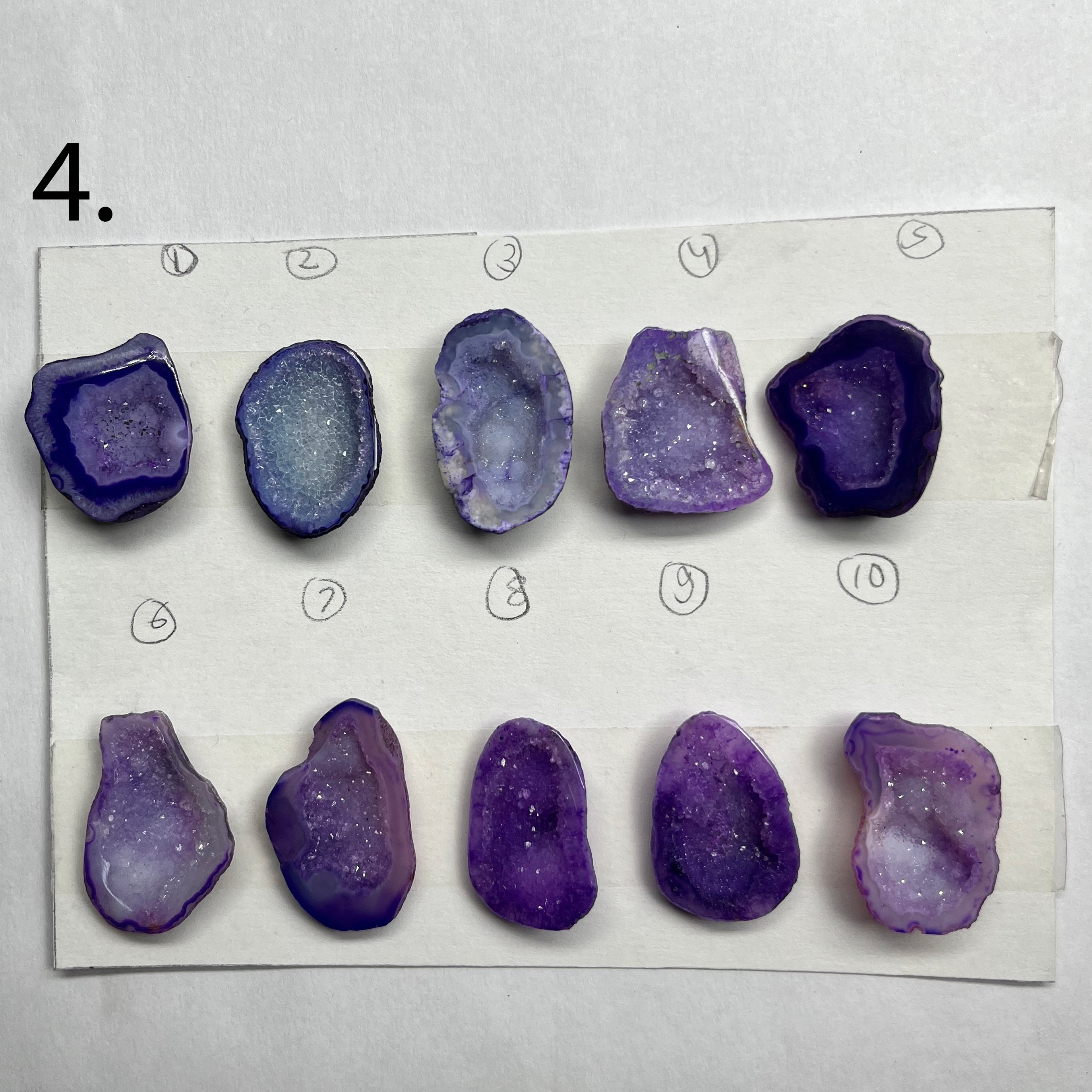 Geode Pendant stone by Selection 25 - 35 MM Purple My Store