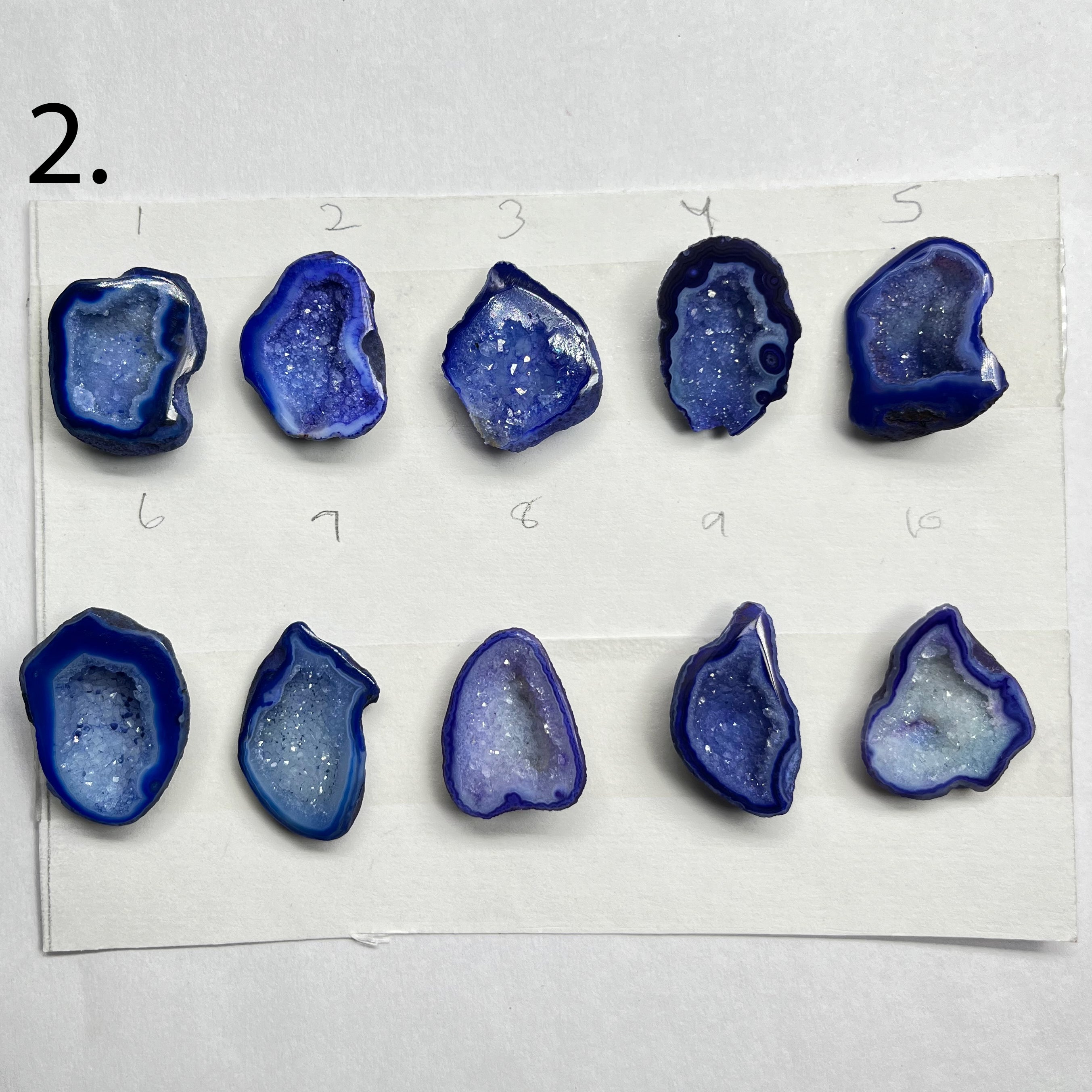 Geode Pendant stone by Selection 25 - 35 MM Blue My Store
