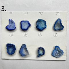 Geode Pendant stone by Selection 25 - 35 MM Blue My Store