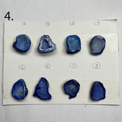 Geode Pendant stone by Selection 25 - 35 MM Blue My Store