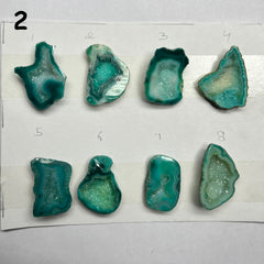 Geode Pendant stone by Selection 30 - 40 mm green My Store