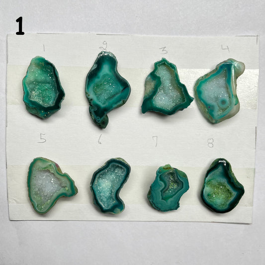 Geode Pendant stone by Selection 30 - 40 mm green My Store
