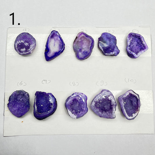 Geode Pendant stone by Selection 25 - 35 MM Purple My Store
