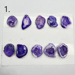 Geode Pendant stone by Selection 25 - 35 MM Purple My Store