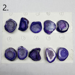 Geode Pendant stone by Selection 25 - 35 MM Purple My Store