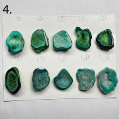 Geode Pendant stone by Selection 25 - 35 MM Green My Store