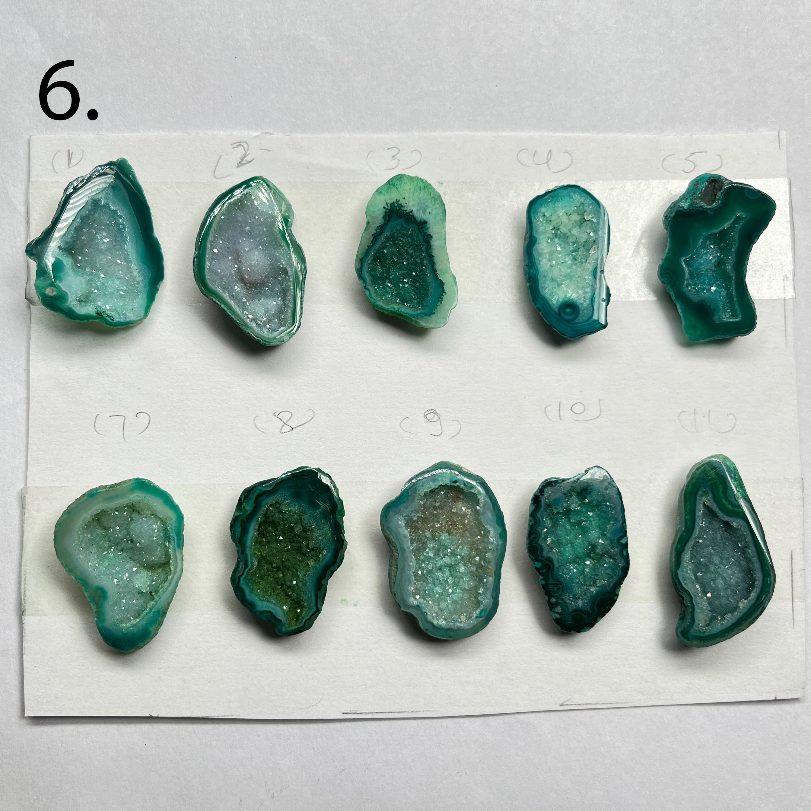 Geode Pendant stone by Selection 25 - 35 MM Green My Store