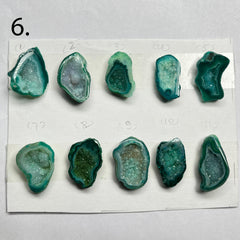Geode Pendant stone by Selection 25 - 35 MM Green My Store