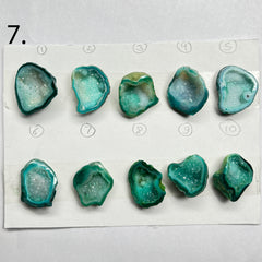 Geode Pendant stone by Selection 25 - 35 MM Green My Store