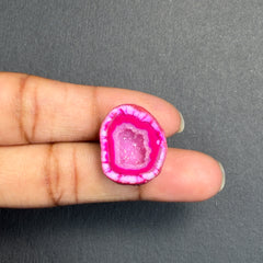 Pink Agate Druzy Geode Slices – Perfect for Ring Making
