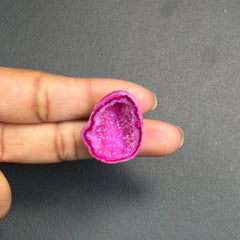 Pink Agate Druzy Geode Slices – Perfect for Ring Making