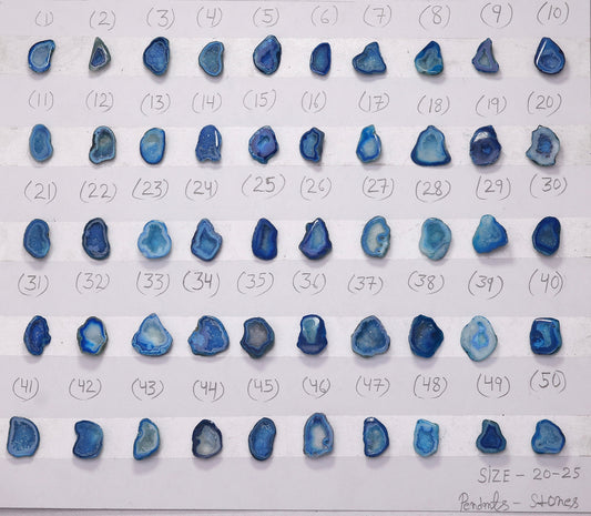 Geode Stones ( Pendant) by Selection 20 -25 mm Aqua For Making Jewelry My Store