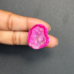 Pink Agate Druzy Geode Slices – Perfect for Ring Making
