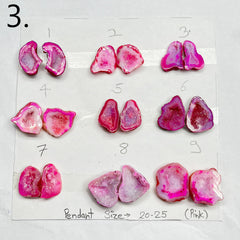 Geode Pairs by Selection 20- 25MM Pink My Store