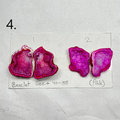 Geode Pairs by Selection 40- 50 MM Pink My Store