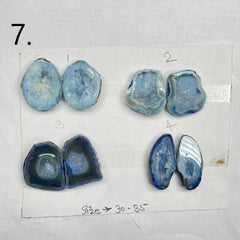 Geode Pairs by Selection 30 - 40 mm Blue My Store