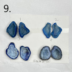Geode Pairs by Selection 30 - 40 mm Blue My Store