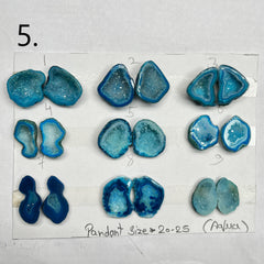 Geode Pairs ( Pendant ) by Selection 20 - 25 MM Aqua My Store