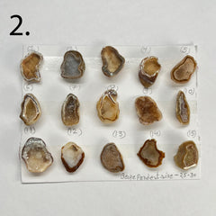 Geode Pendant stone by Selection 25 - 30mm Beige My Store