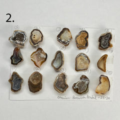 Geode Pendant stone by Selection 25 - 30mm brown My Store