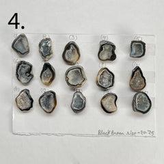 Geode Pendant stone by Selection 20 - 25 MM Black My Store