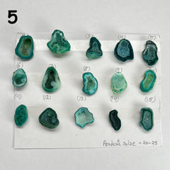 Geode Pendant stone by Selection 20 - 25MM Green My Store