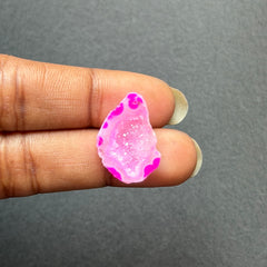 Pink Agate Druzy Geode Slices – Perfect for Ring Making