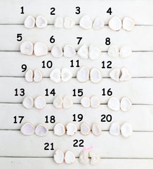 Geode Pairs by Selection 15 - 20 MM Milky White My Store