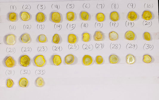Geode Rings stone by Selection 10 - 20 mm Yellow And Green My Store