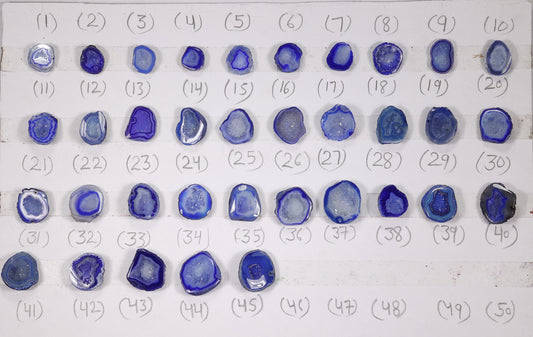 Geode Rings stone by Selection 10 - 20 mm Blue For Making Rings My Store