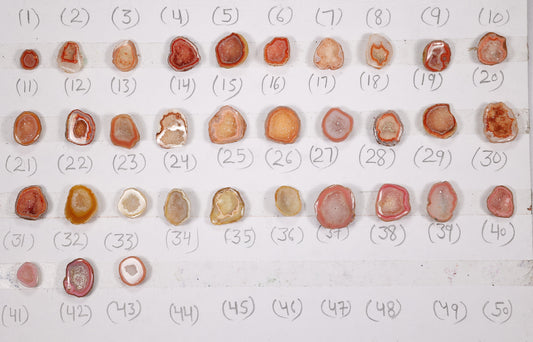 Geode Rings stone by Selection 10 - 20 mm Orange For Making Rings My Store