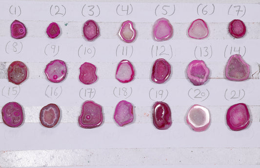 Geode Rings stone by Selection 10 - 20 mm Pink For Rings Making My Store