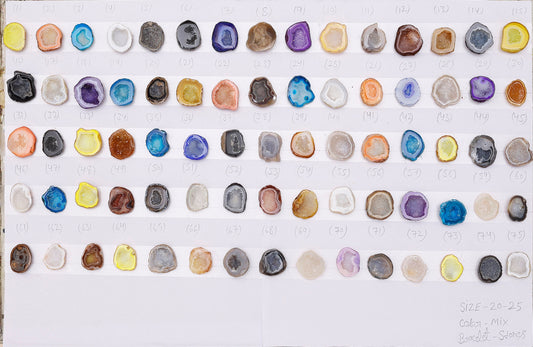 Geode Rings stone by Selection 20 - 25 mm Mix Color For Rings Making My Store