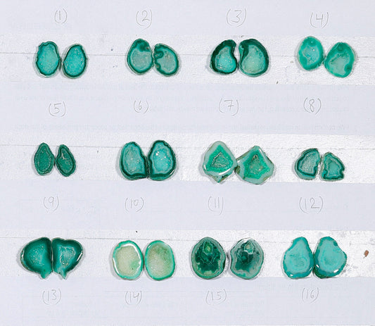 Geode Pairs ( Earring ) by Selection 15 - 20 mm Green Color My Store