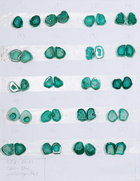 Geode Pairs ( Earring ) by Selection 20 - 25 mm Green Color My Store