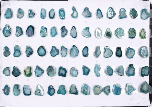 Geode Stones ( Pendant ) by Selection 25 - 30 mm Green For Making Jewelry My Store